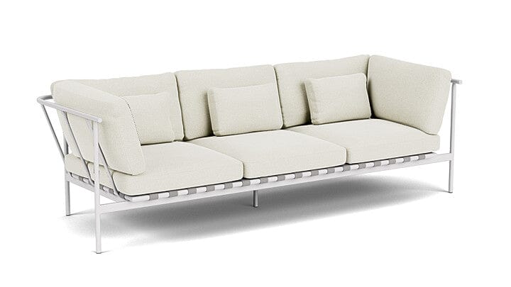 Barlow Tyrie Around Deep Seating Canapé 3 places accoudoirs alu avec coussins Armature Artic White Marble 3966V Laminé Waterproof