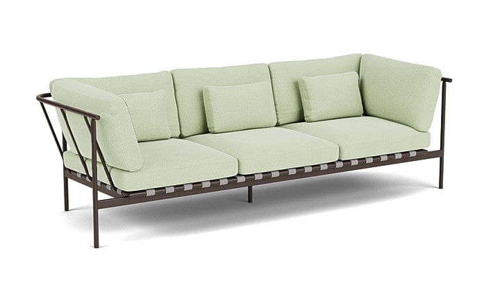 Barlow Tyrie Around Deep Seating Canapé 3 places accoudoirs alu avec coussins Armature Forge Grey Mint 3967V Laminé Waterproof