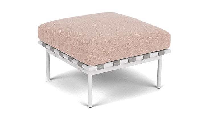 Barlow Tyrie Around Deep Seating Repose-pieds avec coussin Armature Artic White Blush 3965V Laminé Waterproof