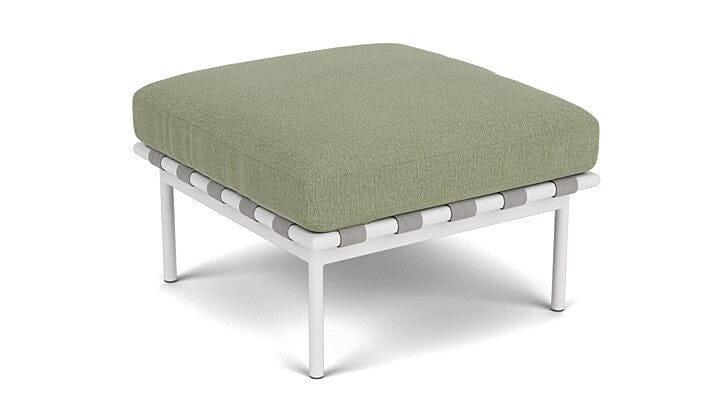 Barlow Tyrie Around Deep Seating Repose-pieds avec coussin Armature Artic White Canvas Almond 3983V Laminé Waterproof