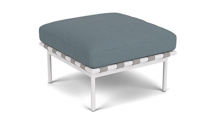 Barlow Tyrie Around Deep Seating Repose-pieds avec coussin Armature Artic White Carbon Sky 10064V Laminé Waterproof