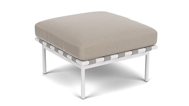 Barlow Tyrie Around Deep Seating Repose-pieds avec coussin Armature Artic White Chalk 10152V Laminé Waterproof