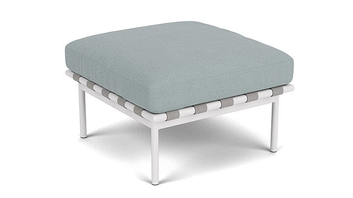 Barlow Tyrie Around Deep Seating Repose-pieds avec coussin Armature Artic White Frosty Chine 10025V Laminé Waterproof