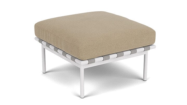 Barlow Tyrie Around Deep Seating Repose-pieds avec coussin Armature Artic White Heather Beige 5476V Laminé Waterproof