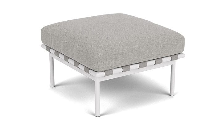 Barlow Tyrie Around Deep Seating Repose-pieds avec coussin Armature Artic White Lead Chine 3756V Laminé Waterproof