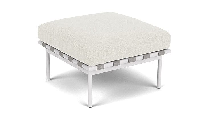 Barlow Tyrie Around Deep Seating Repose-pieds avec coussin Armature Artic White Marble 3966V Laminé Waterproof