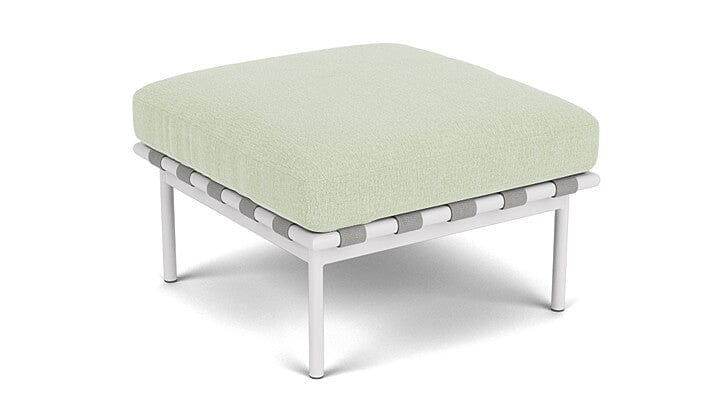 Barlow Tyrie Around Deep Seating Repose-pieds avec coussin Armature Artic White Mint 3967V Laminé Waterproof