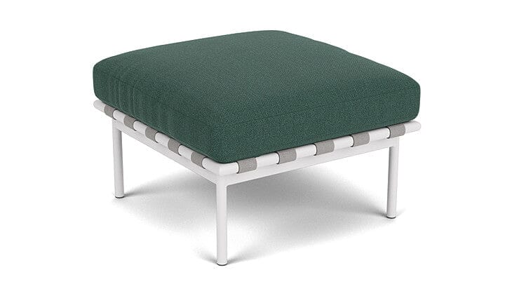 Barlow Tyrie Around Deep Seating Repose-pieds avec coussin Armature Artic White Natte Ivy 10232V Laminé Waterproof