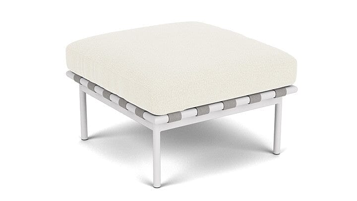 Barlow Tyrie Around Deep Seating Repose-pieds avec coussin Armature Artic White Natural 5404V Laminé Waterproof