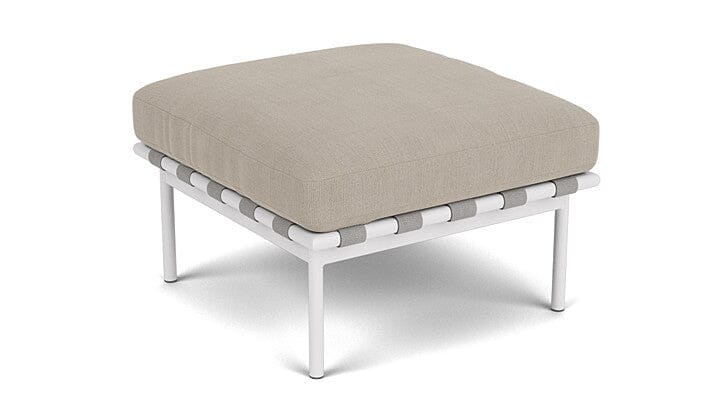 Barlow Tyrie Around Deep Seating Repose-pieds avec coussin Armature Artic White Stone 3988V Laminé Waterproof