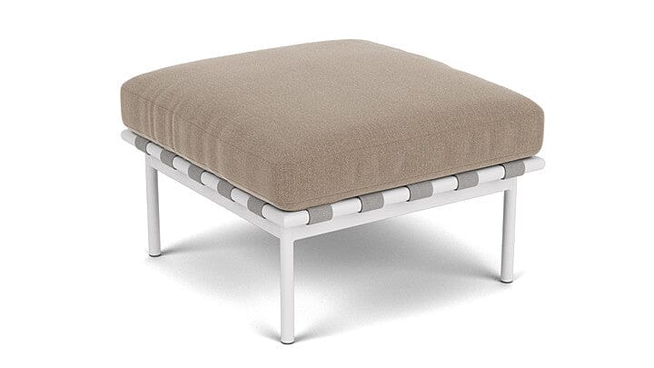 Barlow Tyrie Around Deep Seating Repose-pieds avec coussin Armature Artic White Taupe 3729V Laminé Waterproof
