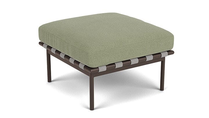 Barlow Tyrie Around Deep Seating Repose-pieds avec coussin Armature Forge Grey Canvas Almond 3983V Laminé Waterproof
