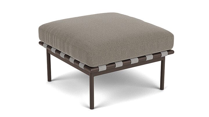 Barlow Tyrie Around Deep Seating Repose-pieds avec coussin Armature Forge Grey Carbon Beige 10065V Laminé Waterproof