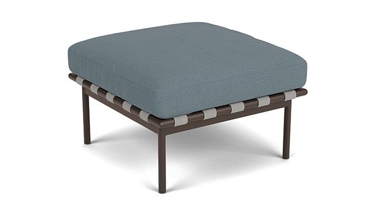 Barlow Tyrie Around Deep Seating Repose-pieds avec coussin Armature Forge Grey Carbon Sky 10064V Laminé Waterproof