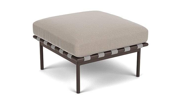 Barlow Tyrie Around Deep Seating Repose-pieds avec coussin Armature Forge Grey Chalk 10152V Laminé Waterproof