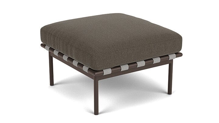 Barlow Tyrie Around Deep Seating Repose-pieds avec coussin Armature Forge Grey Dark Taupe 10059V Laminé Waterproof