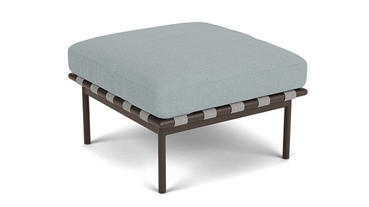 Barlow Tyrie Around Deep Seating Repose-pieds avec coussin Armature Forge Grey Frosty Chine 10025V Laminé Waterproof