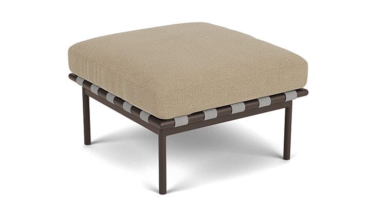 Barlow Tyrie Around Deep Seating Repose-pieds avec coussin Armature Forge Grey Heather Beige 5476V Laminé Waterproof