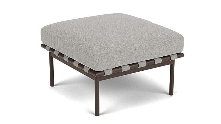 Barlow Tyrie Around Deep Seating Repose-pieds avec coussin Armature Forge Grey Lead Chine 3756V Laminé Waterproof