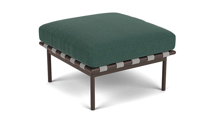 Barlow Tyrie Around Deep Seating Repose-pieds avec coussin Armature Forge Grey Natte Ivy 10232V Laminé Waterproof