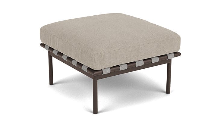 Barlow Tyrie Around Deep Seating Repose-pieds avec coussin Armature Forge Grey Stone 3988V Laminé Waterproof
