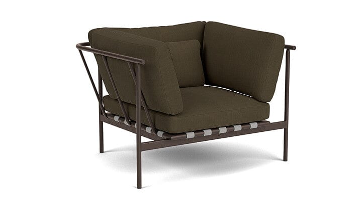 Barlow Tyrie Aura Deep Seating Fauteuil Club lounge accoudoirs alu avec coussins Armature Forge Grey Charcoal 3705V Laminé Waterproof