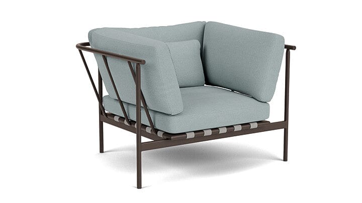 Barlow Tyrie Aura Deep Seating Fauteuil Club lounge accoudoirs alu avec coussins Armature Forge Grey Frosty Chine 10025V Laminé Waterproof