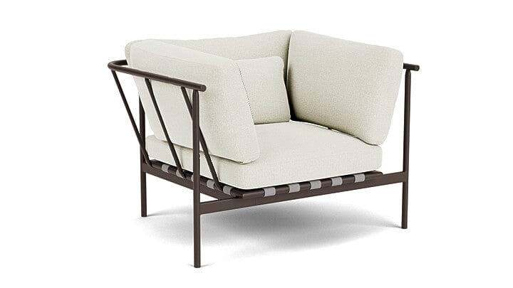 Barlow Tyrie Aura Deep Seating Fauteuil Club lounge accoudoirs alu avec coussins Armature Forge Grey Marble 3966V Laminé Waterproof