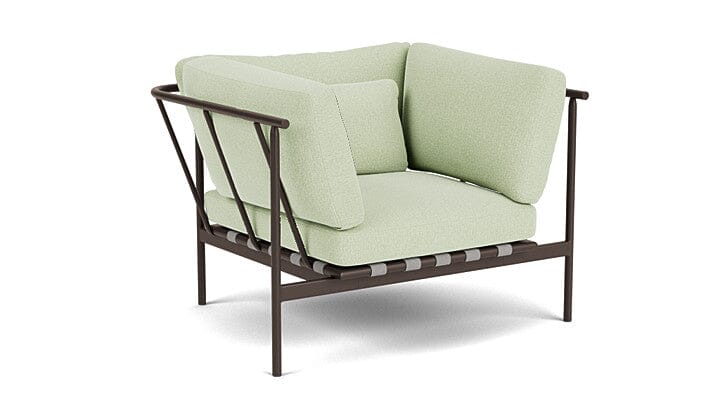 Barlow Tyrie Aura Deep Seating Fauteuil Club lounge accoudoirs alu avec coussins Armature Forge Grey Mint 3967V Laminé Waterproof