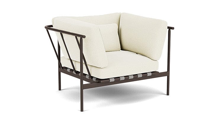 Barlow Tyrie Aura Deep Seating Fauteuil Club lounge accoudoirs alu avec coussins Armature Forge Grey Natural 5404V Laminé Waterproof