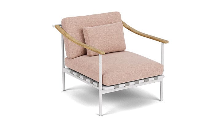 Barlow Tyrie Aura Deep Seating Fauteuil Club lounge avec coussins Armature Artic White Blush 3965V Laminé Waterproof