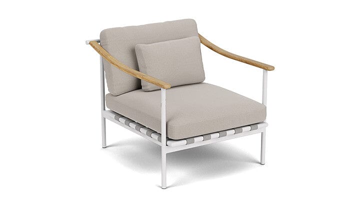 Barlow Tyrie Aura Deep Seating Fauteuil Club lounge avec coussins Armature Artic White Chalk 10152V Laminé Waterproof