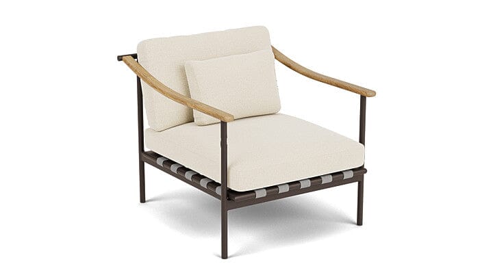 Barlow Tyrie Aura Deep Seating Fauteuil Club lounge avec coussins Armature Forge Grey Canvas 5453V Laminé Waterproof