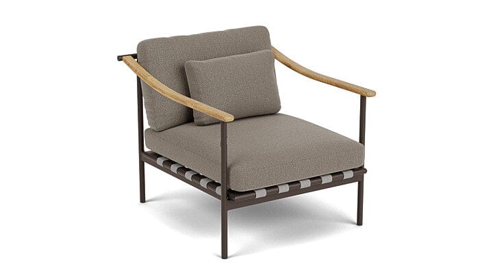 Barlow Tyrie Aura Deep Seating Fauteuil Club lounge avec coussins Armature Forge Grey Carbon Beige 10065V Laminé Waterproof