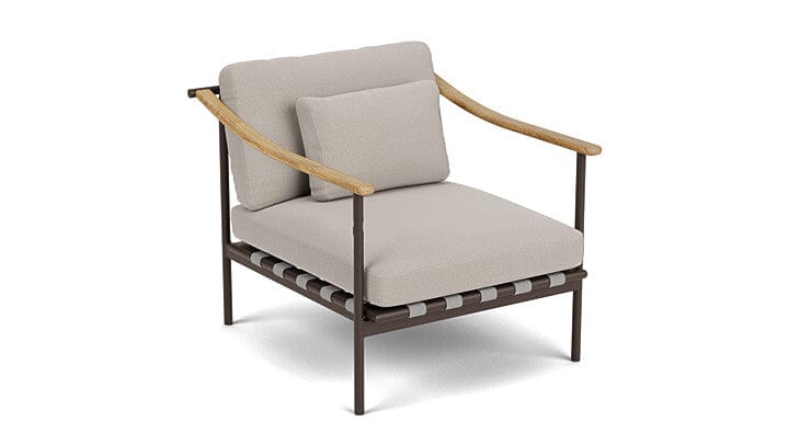 Barlow Tyrie Aura Deep Seating Fauteuil Club lounge avec coussins Armature Forge Grey Chalk 10152V Laminé Waterproof