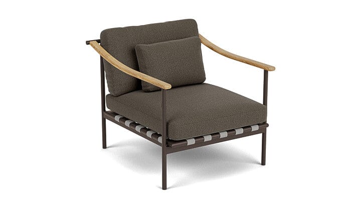 Barlow Tyrie Aura Deep Seating Fauteuil Club lounge avec coussins Armature Forge Grey Dark Taupe 10059V Laminé Waterproof