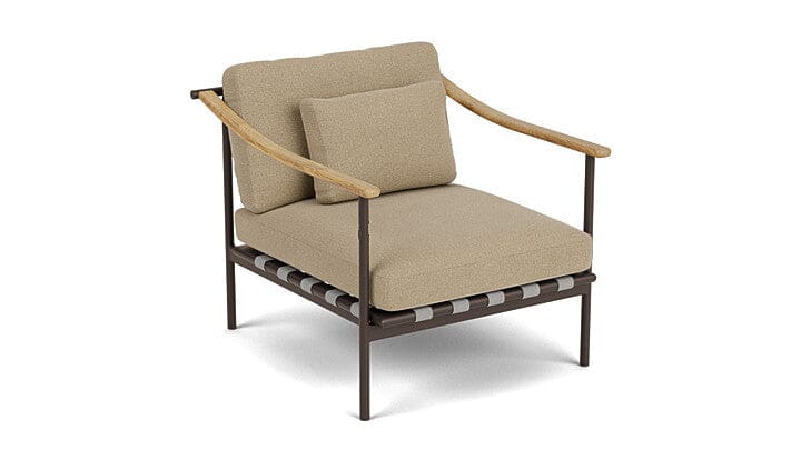 Barlow Tyrie Aura Deep Seating Fauteuil Club lounge avec coussins Armature Forge Grey Heather Beige 5476V Laminé Waterproof