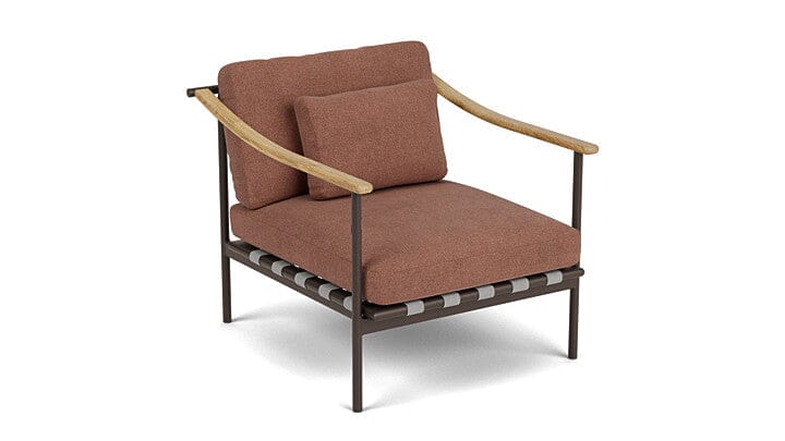 Barlow Tyrie Aura Deep Seating Fauteuil Club lounge avec coussins Armature Forge Grey Heritage Rust 18021V Laminé Waterproof