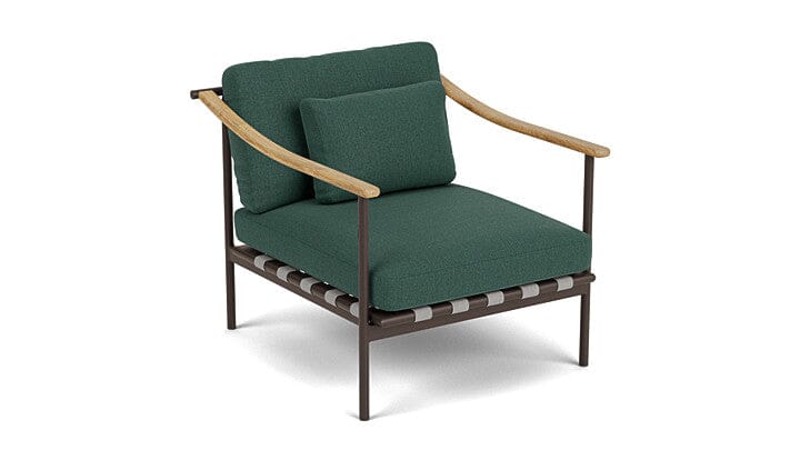 Barlow Tyrie Aura Deep Seating Fauteuil Club lounge avec coussins Armature Forge Grey Natte Ivy 10232V Laminé Waterproof