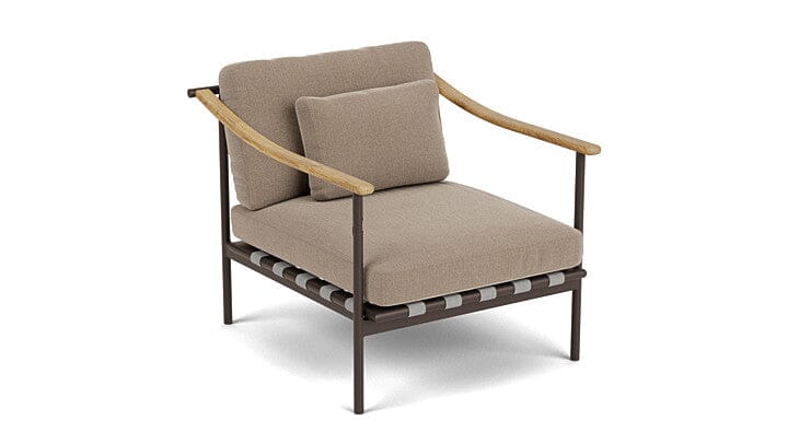 Barlow Tyrie Aura Deep Seating Fauteuil Club lounge avec coussins Armature Forge Grey Taupe 3729V Laminé Waterproof