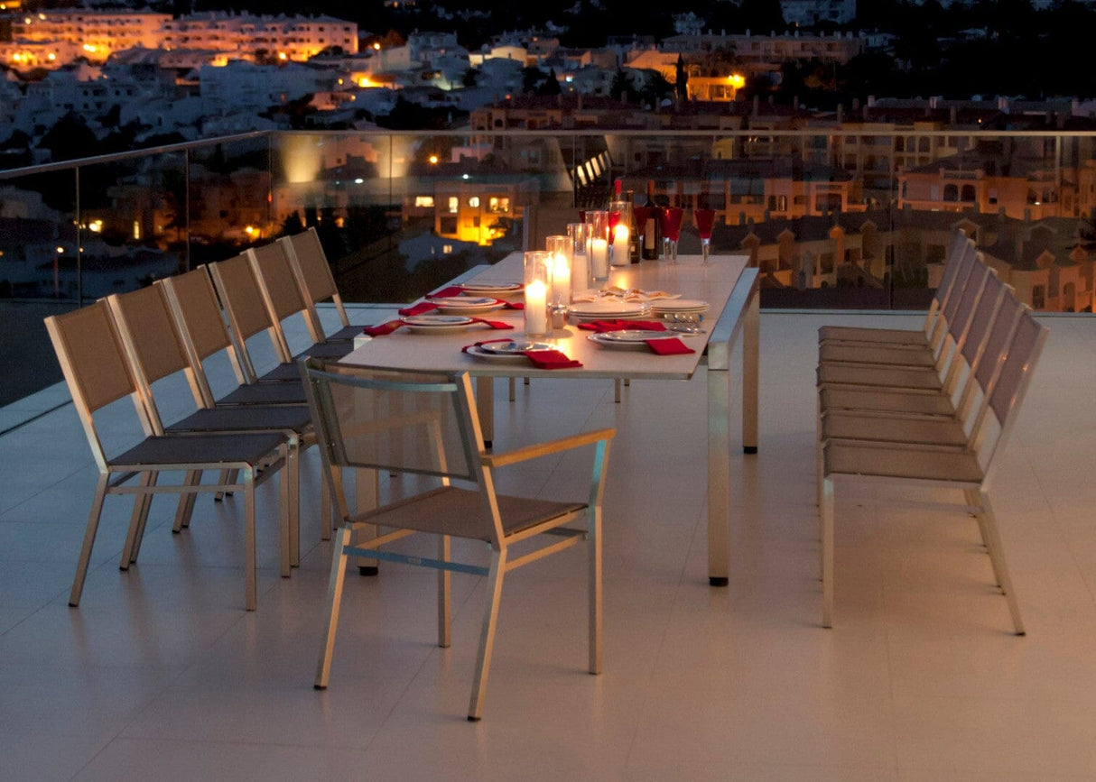 Barlow Tyrie Equinox Dining Chaise repas inox