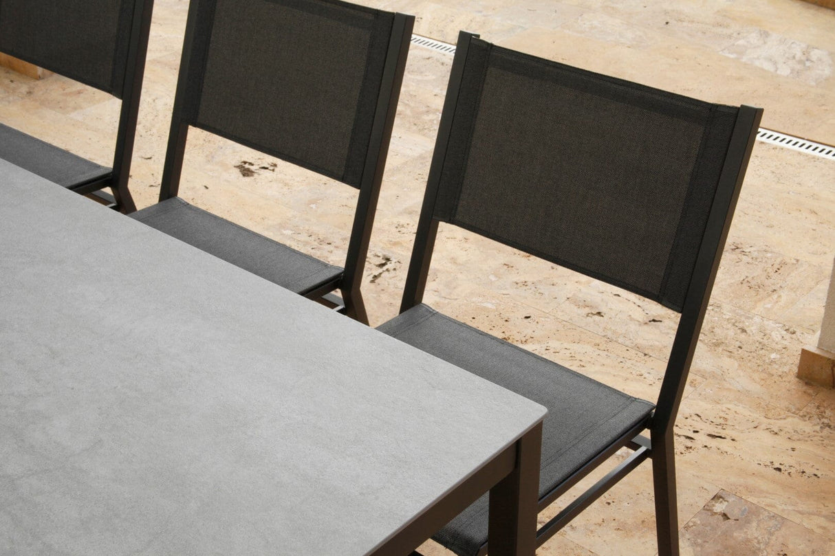 Barlow Tyrie Equinox Dining Table 200 (200x100cm) inox laqué - Plateau céramique