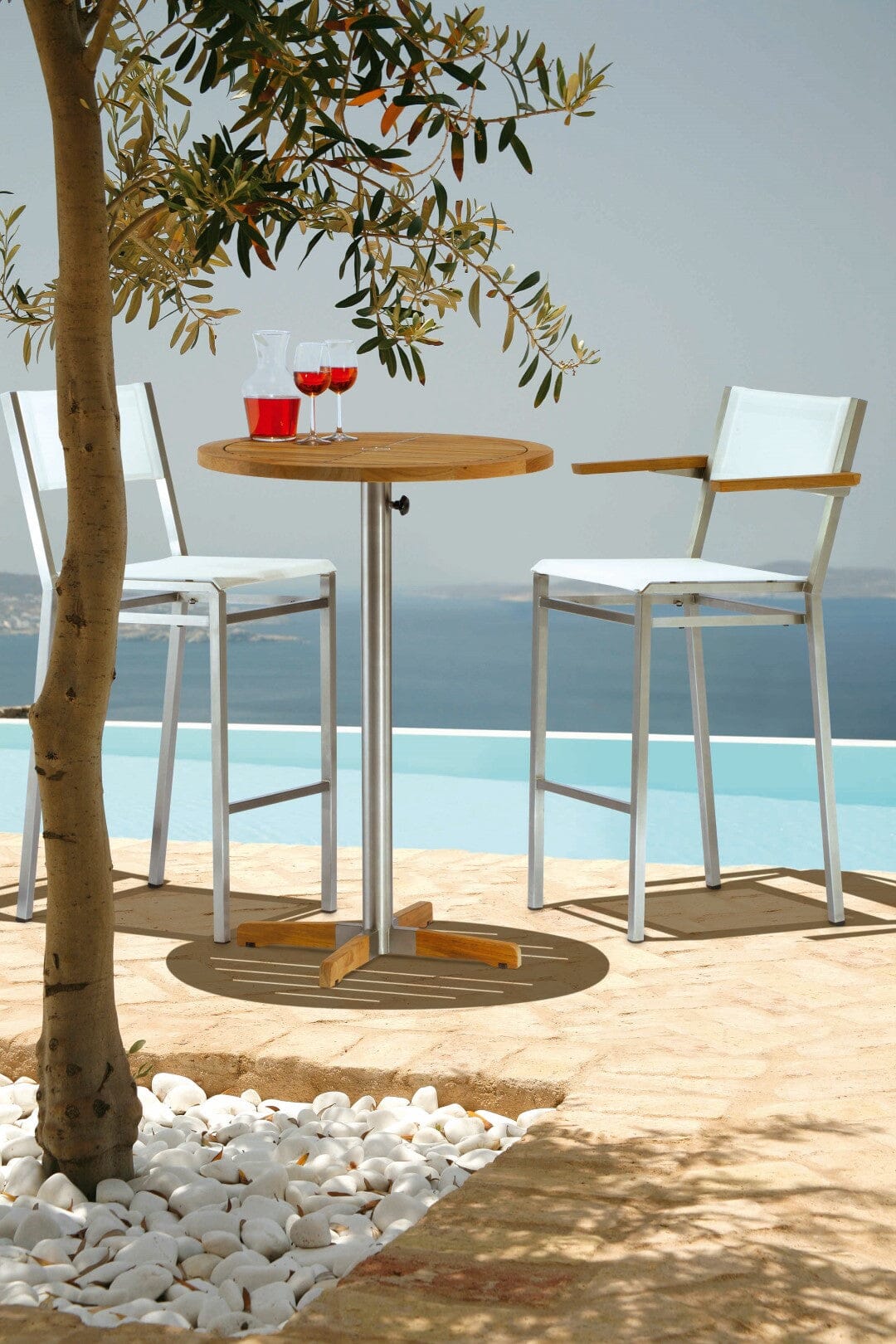 Barlow Tyrie Equinox High Dining Fauteuil haut de bar inox