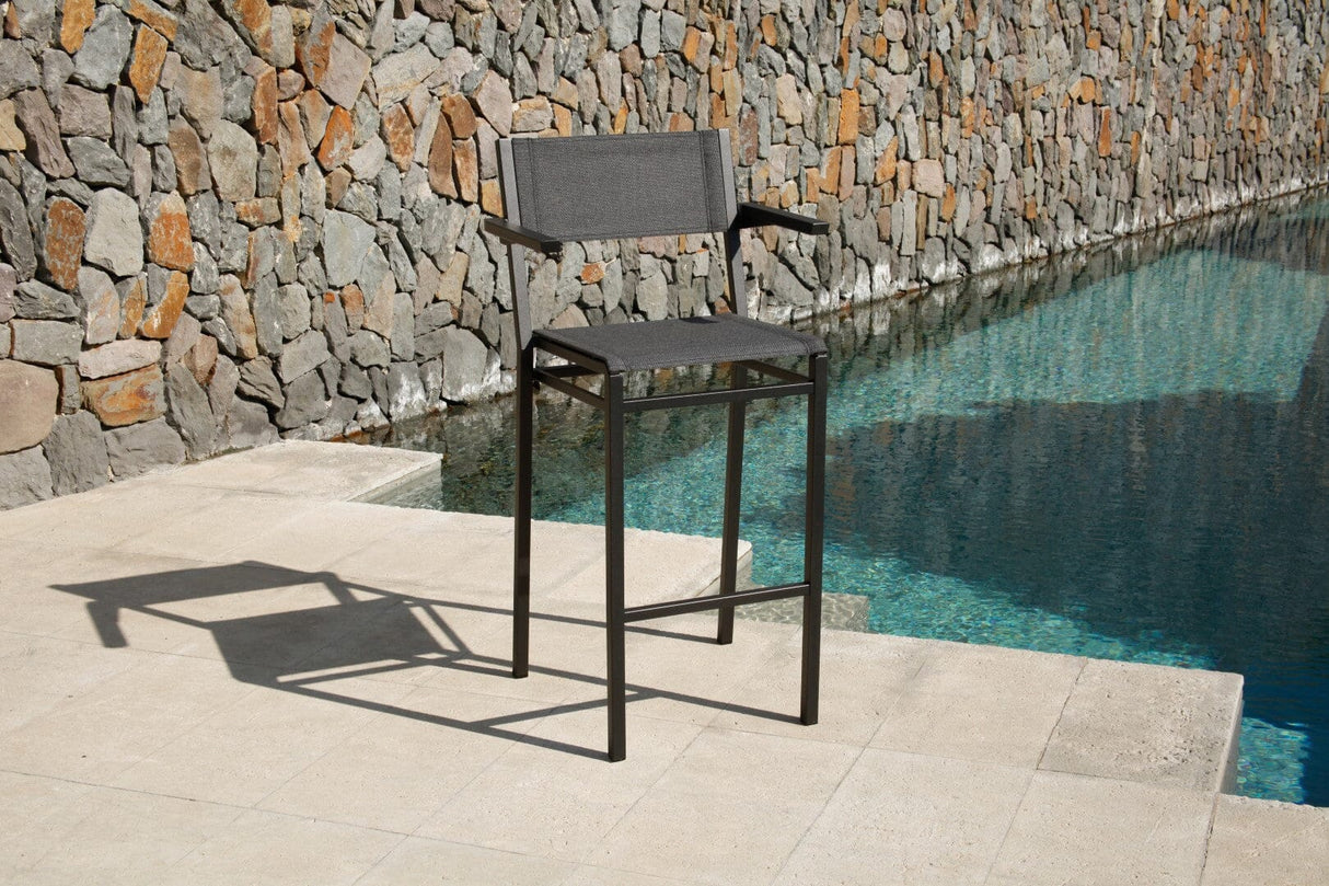 Barlow Tyrie Equinox High Dining Fauteuil haut de bar inox laqué