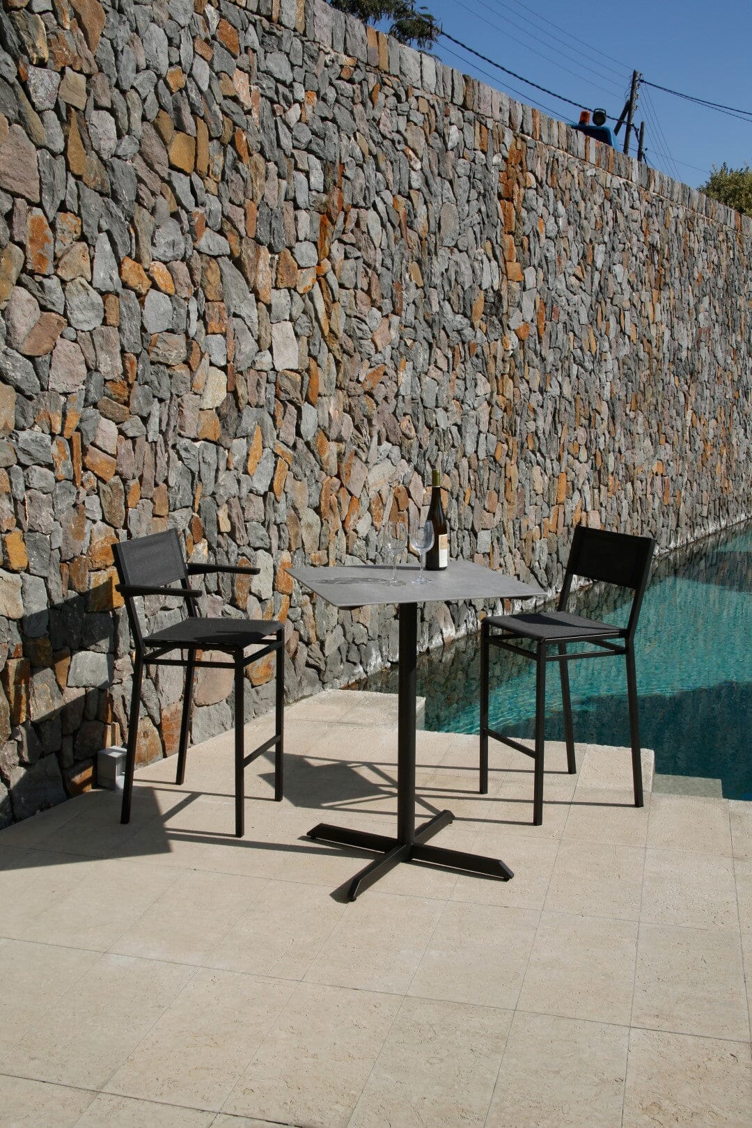 Barlow Tyrie Equinox High Dining Fauteuil haut de bar inox laqué