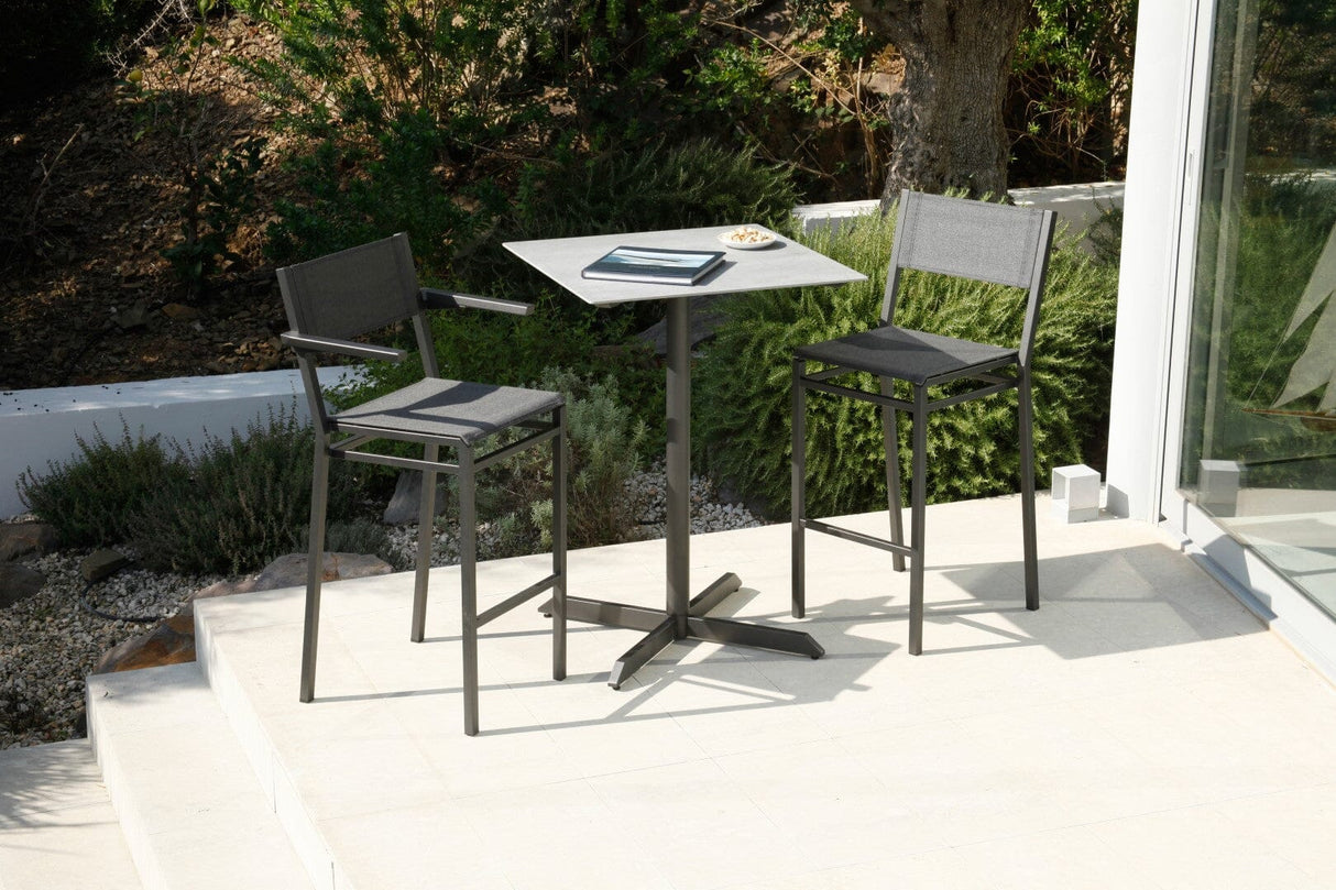 Barlow Tyrie Equinox High Dining Fauteuil haut de bar inox laqué