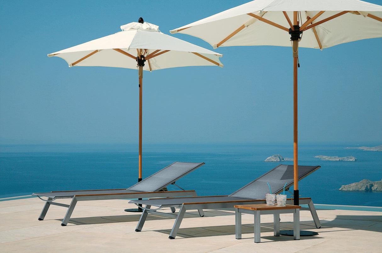 Barlow Tyrie Equinox Occasional Chaise longue inox brossé