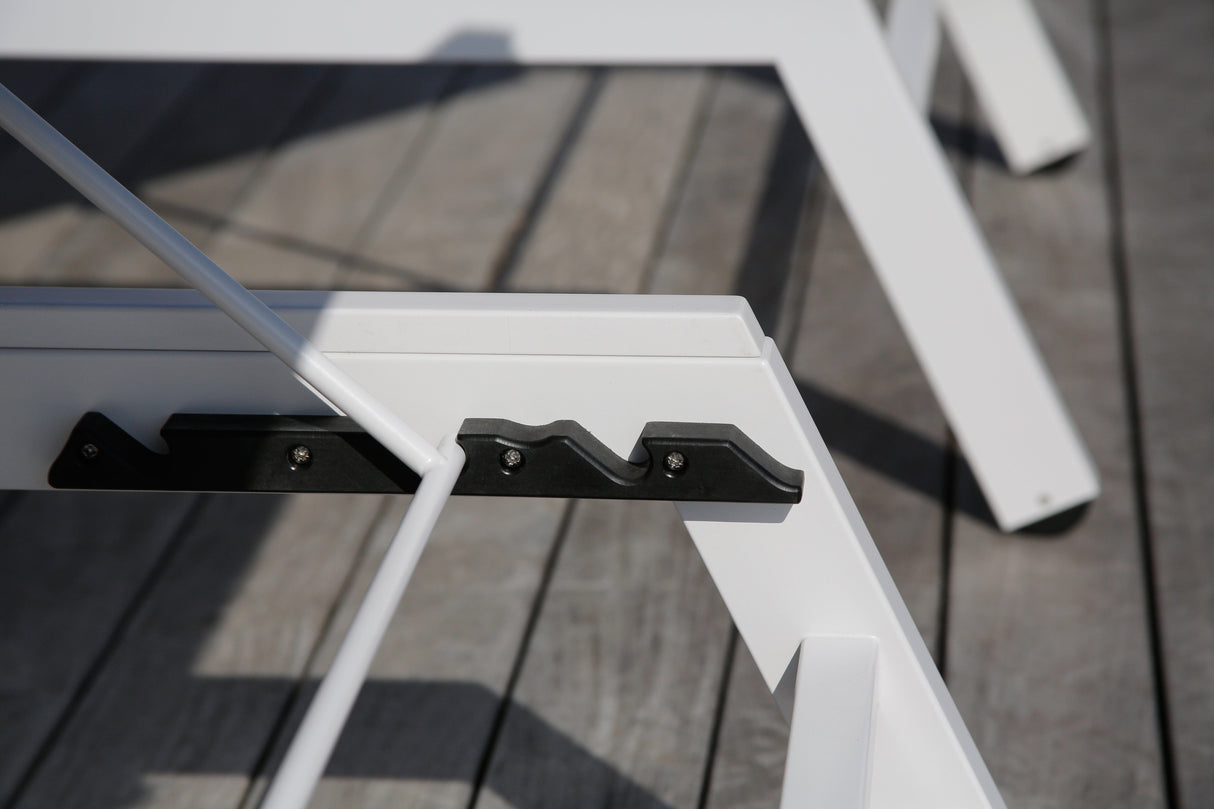 Barlow Tyrie Equinox Occasional Chaise longue inox laqué