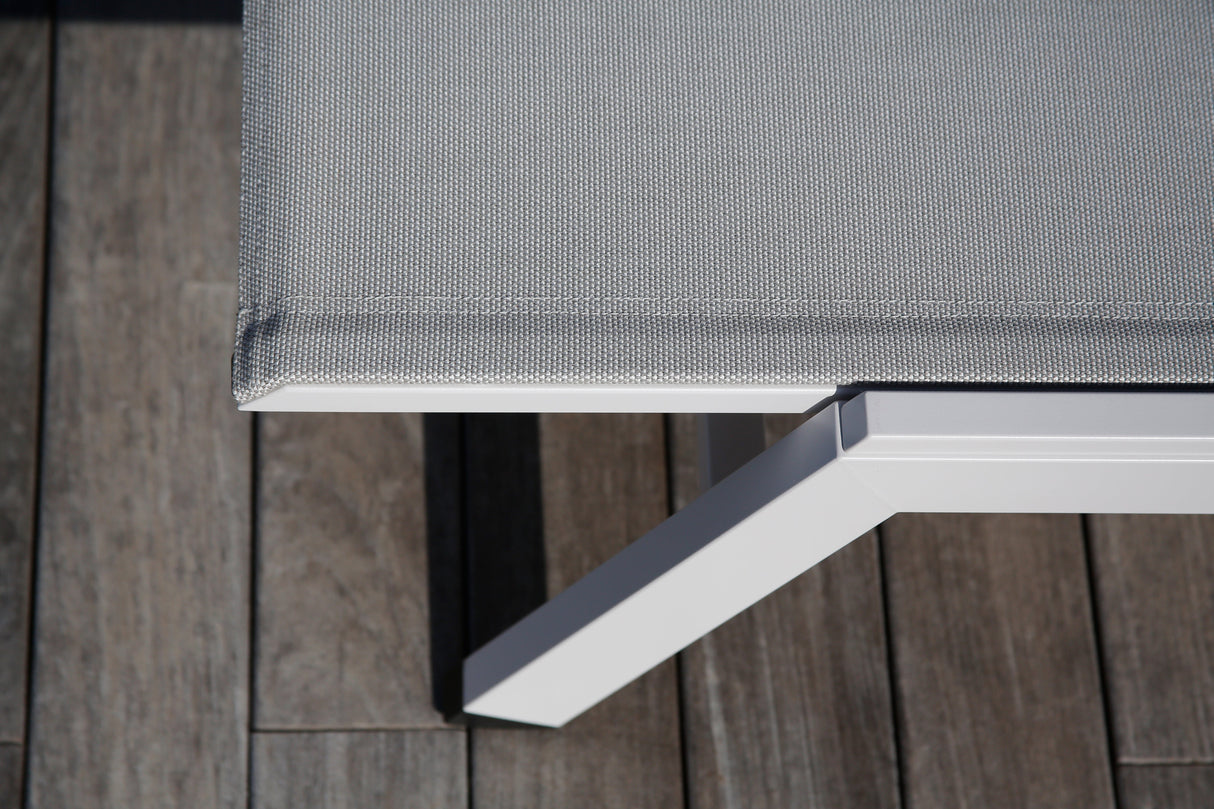 Barlow Tyrie Equinox Occasional Chaise longue inox laqué