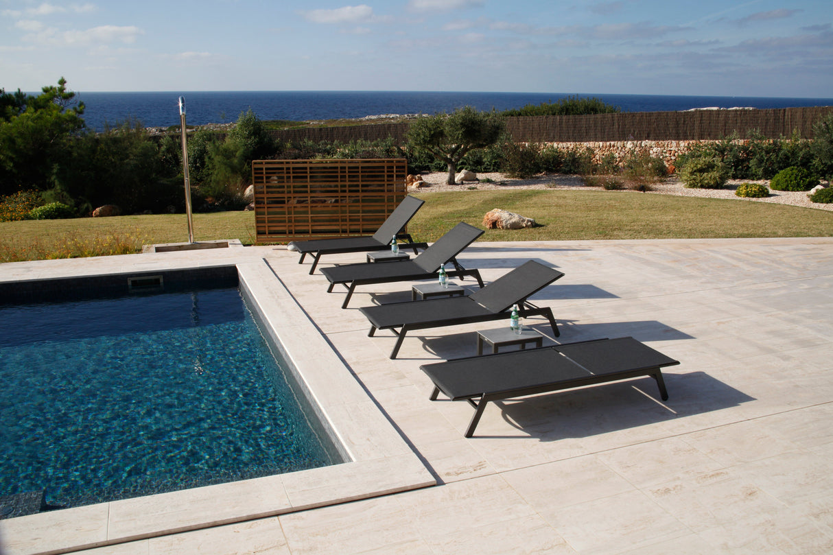 Barlow Tyrie Equinox Occasional Chaise longue inox laqué